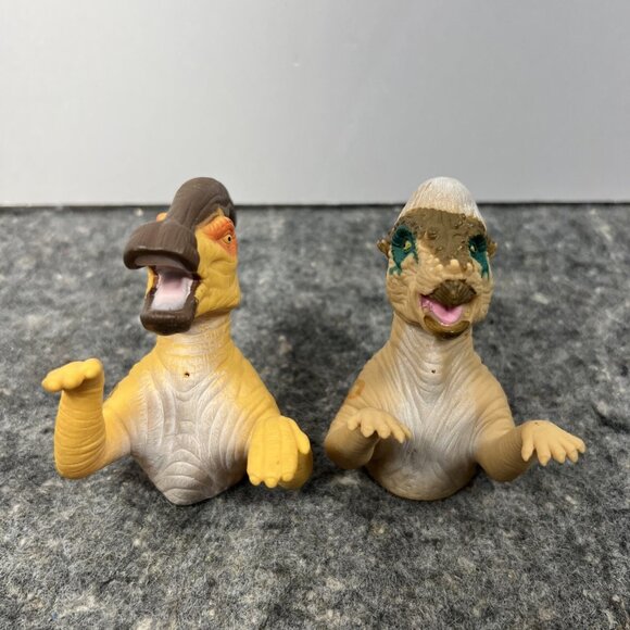 Two (2) Dinosaur Soft Plastic Finger Puppets 1996 Amblin Jurassic Park 3" - Picture 2 of 12